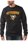 Main image for Starter Pittsburgh Penguins Mens Black ARCH NAME Long Sleeve Crew Sweatshirt