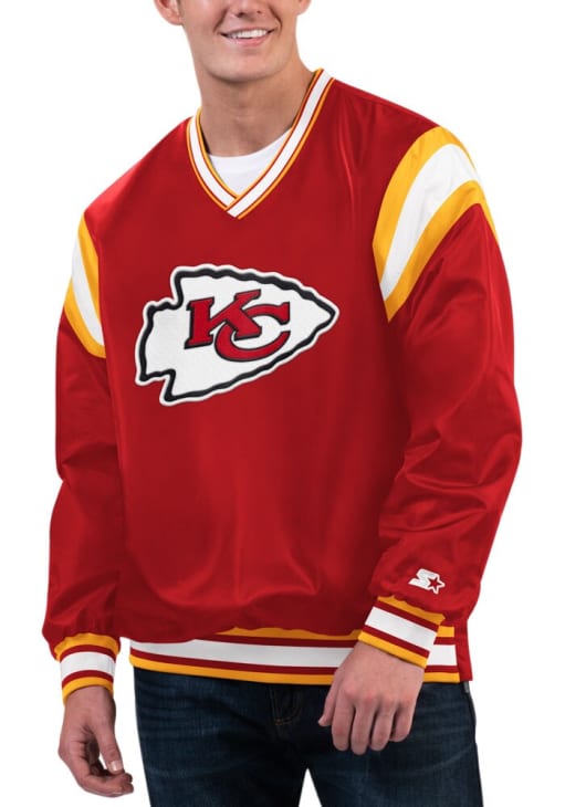 Starter Kansas City Chiefs Mens Red Ace Block Pullover Jackets