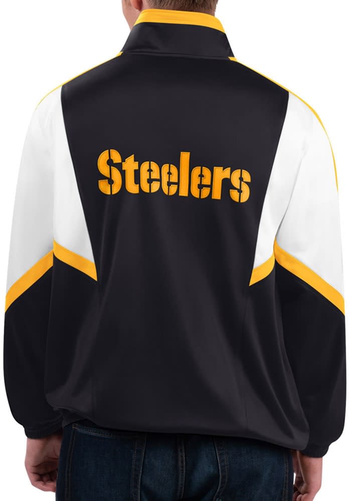 Starter Pittsburgh Steelers Mens BLACK Lead Runner Track