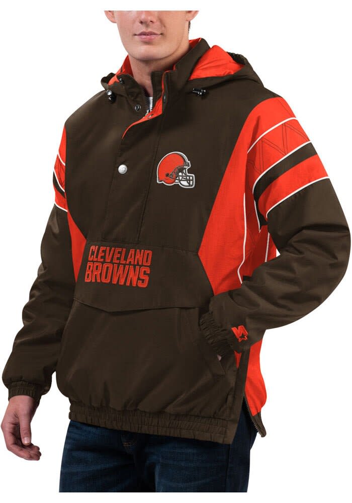 Starter Cleveland Browns Mens Home Team Brown Pullover Jackets