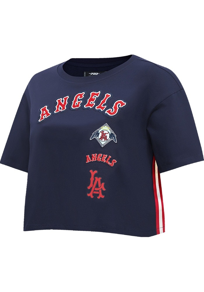 Pro Standard Los Angeles Angels Womens NAVY Retro Classic T