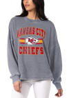 Main image for Kansas City Chiefs Womens Grey Burnout Crew Sweatshirt