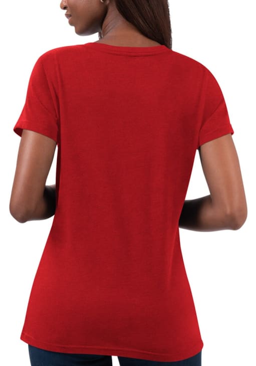Philadelphia Phillies Womens Red Vintage Short Sleeve T-Shirt
