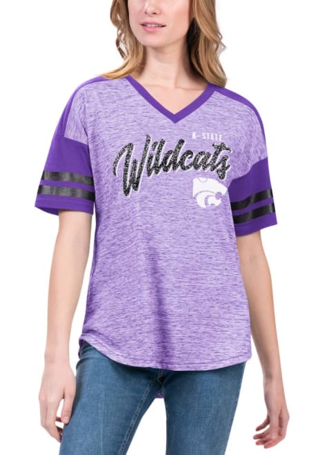 K-State Wildcats Referee Short Sleeve T-Shirt - Purple