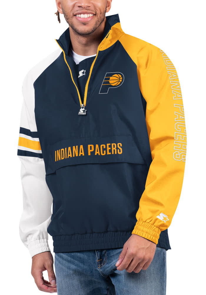 Starter Indiana Pacers Mens Elite NAVY Pullover Jackets - 9436507