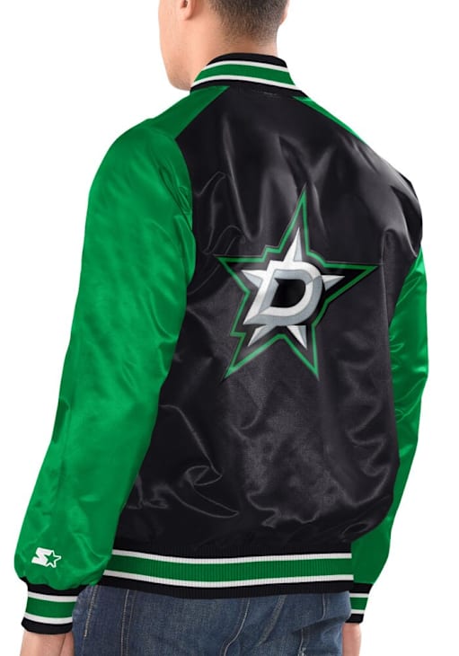 Starter Dallas Stars Mens BLACK The Renegade Medium Weight Jacket