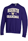 Main image for Mens Washington Huskies Purple Champion Est. Date Grandma Powerblend Crew Sweatshirt