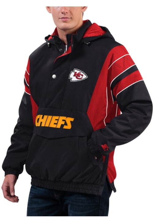 Starter Kansas City Chiefs Mens Black Polyfill Pullover Jackets