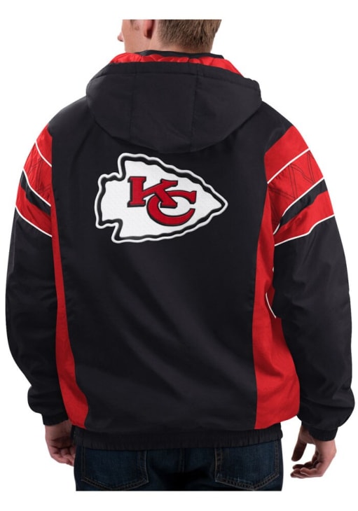 Starter Kansas City Chiefs Mens Black Polyfill Pullover Jackets