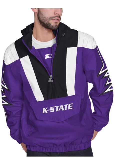 Mens K-State Wildcats Lavender Starter Shockwave Medium Weight Jacket