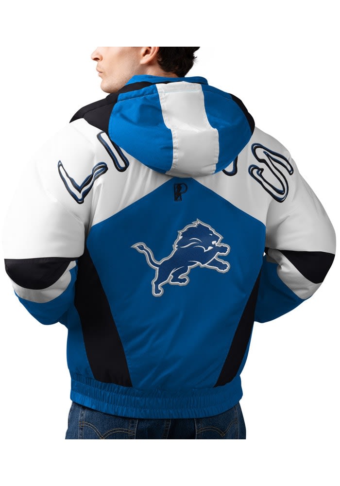 Men's Lions NFL team winter jacket with removable hood size online Medium