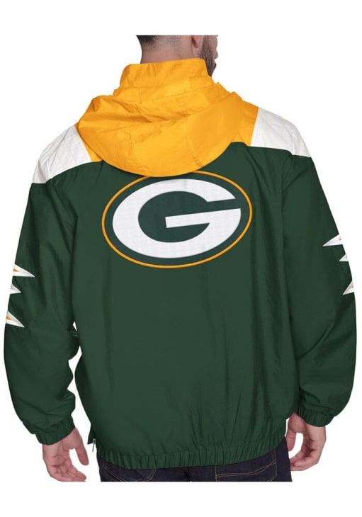 Starter Green Bay Packers Mens Green Shockwave Pullover Jackets