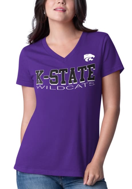 K-State Wildcats Strategy Short Sleeve T-Shirt - Purple