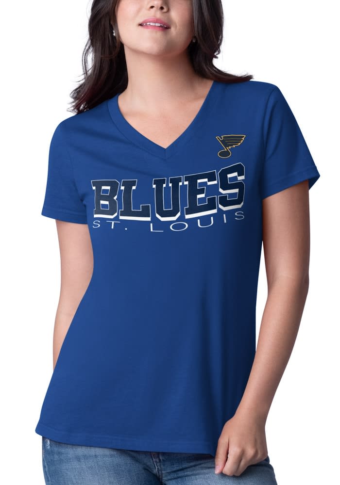 St Louis Blues Womens Blue Strategy Short Sleeve T Shirt