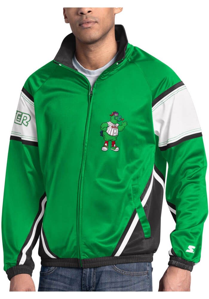 Phillie Phanatic Philadelphia Phillies Mens GREEN Tradition Track