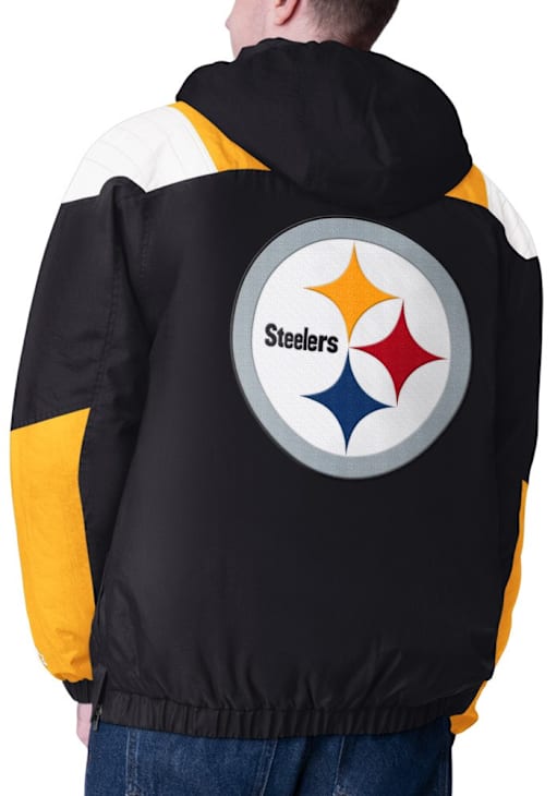 Starter Pittsburgh Steelers Mens Charger BLACK Pullover Jackets