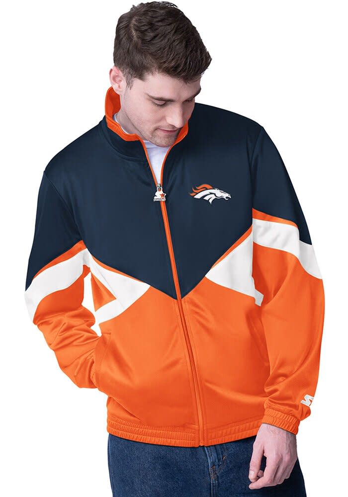 Starter Denver Broncos Mens ROYAL Rush Track Jacket - 9438330