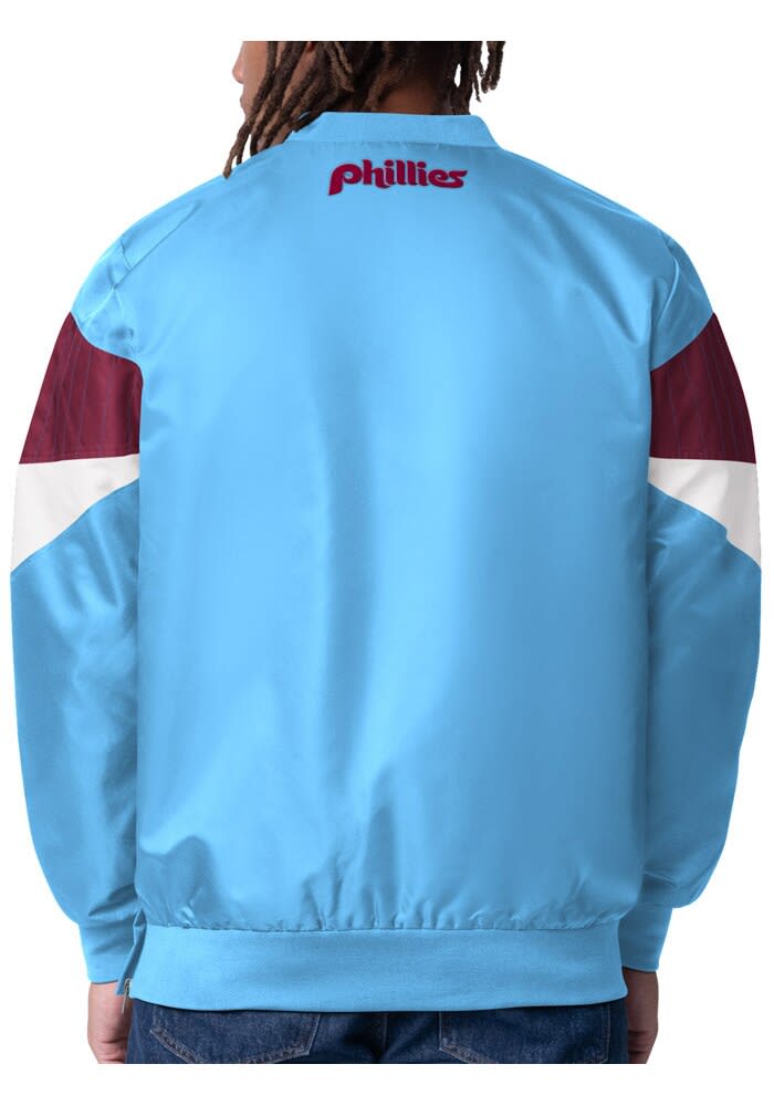 Starter Philadelphia Phillies Mens Striker I LIGHT BLUE Pullover