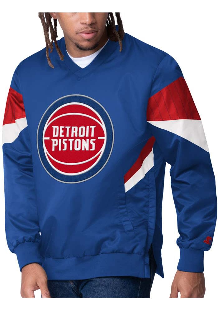 NBA PISTONS ナイロン プルオーバージャケット　L Starter Detroit Pistons Mens Striker I BLUE Pullover Jackets - 9438710