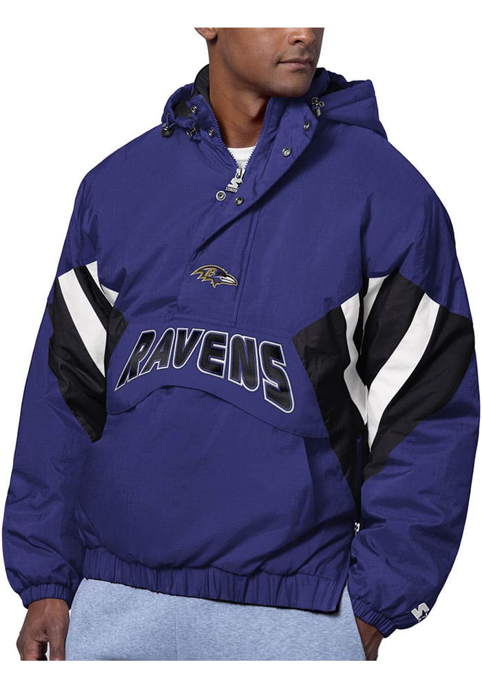 Starter Baltimore Ravens Mens The Line Up PURPLE Pullover Jackets