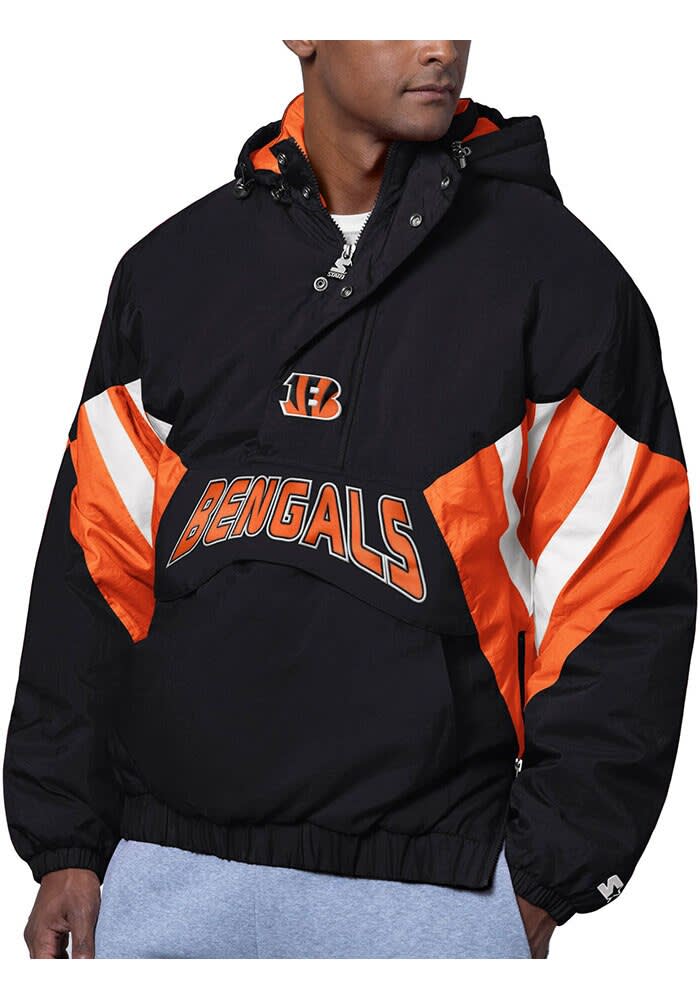 Starter Cincinnati Bengals Mens The Line Up BLACK Pullover Jackets