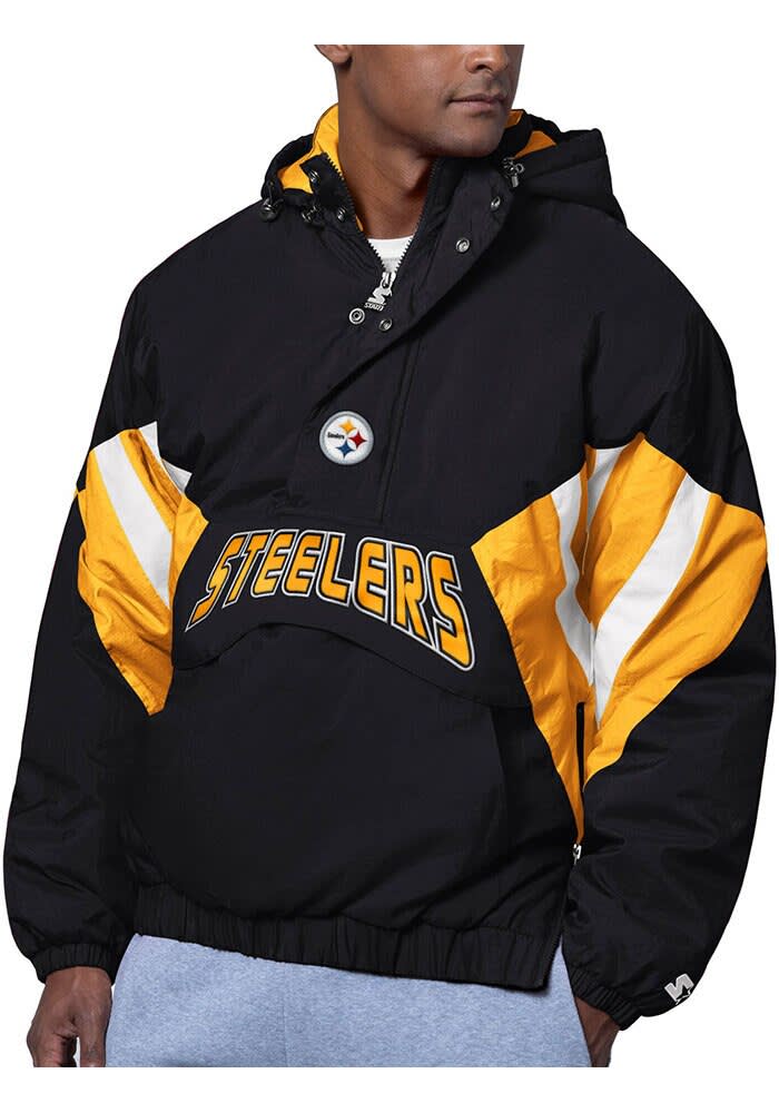 Starter Pittsburgh Steelers Mens The Line Up BLACK Pullover
