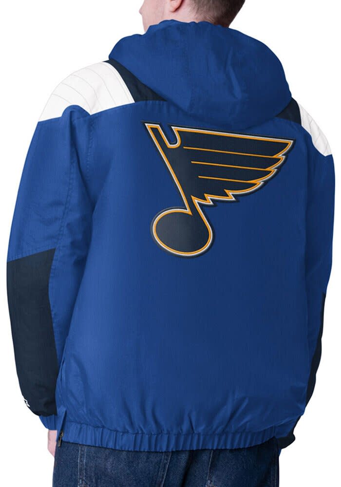 Starter St Louis Blues Mens Charger Blue Pullover Jackets - 9439368