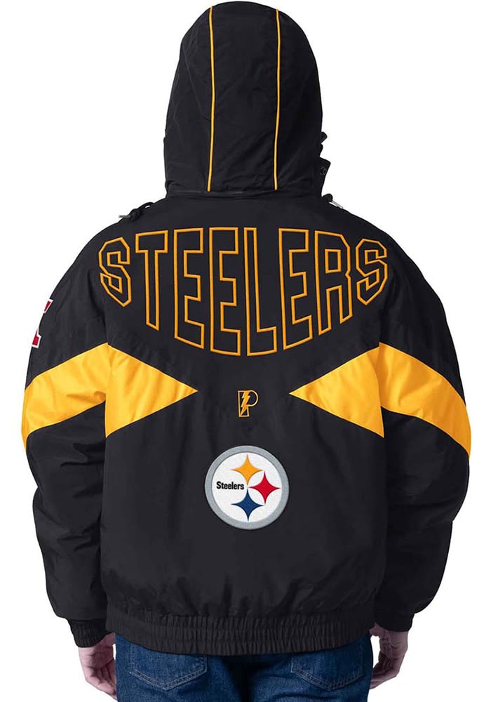 Pro Player Pittsburgh Steelers Mens BLACK Jet Heavyweight Jacket