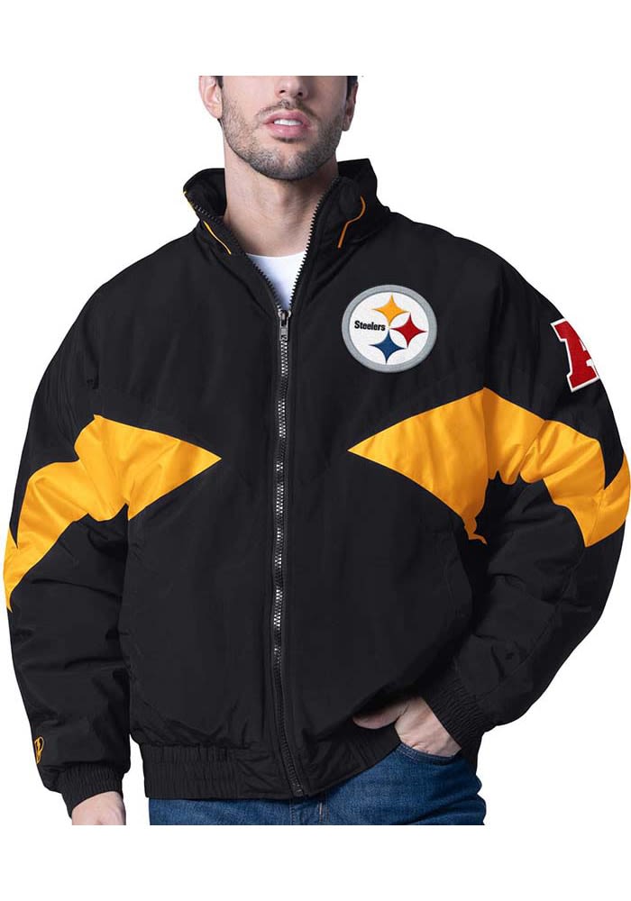 Pro Player Pittsburgh Steelers Mens BLACK Jet Heavyweight Jacket