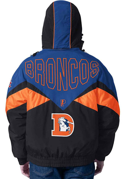 Mens Denver Broncos Pro Player Mens Retro Jet Heavyweight Jacket - Blue