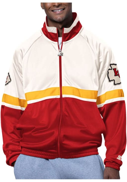 Starter Kansas City Chiefs Mens White The Veteran Track Jacket