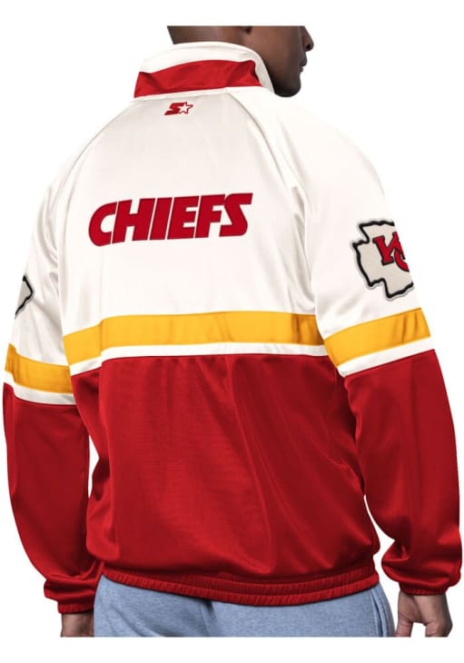 Starter Kansas City Chiefs Mens White The Veteran Track Jacket