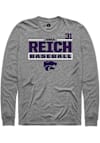 Main image for Jonah Reich Mens Graphite K-State Wildcats NIL Stacked Box Long Sleeve Player T Shirt