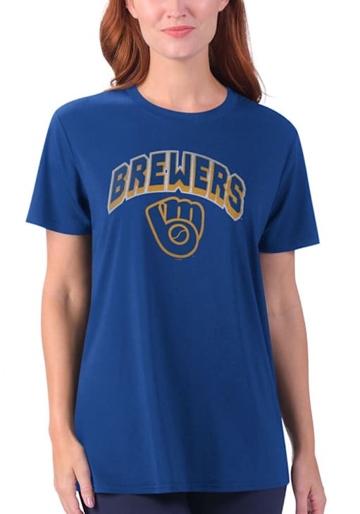 Milwaukee Brewers ROYAL Womens Performance Short Sleeve Tee 9490034