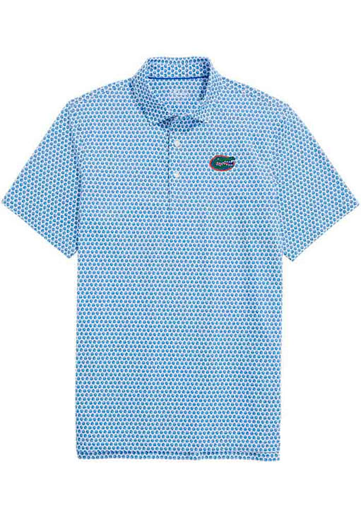 Vineyard Vines Florida Gators Mens LIGHT BLUE Palmero Crab Short