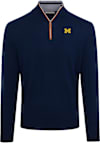 Main image for Mens Navy Blue Michigan Wolverines Merino Qtr Zip Pullover