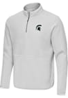 Main image for Mens Michigan State Spartans Ash Antigua Step Up Qtr Zip Pullover
