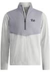 Main image for Mens Pitt Panthers White Zero Restriction Hex Qtr Zip Pullover