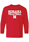 Main image for Youth Nebraska Cornhuskers Red Summit Sportswear Volleyball Long Sleeve T-Shirt