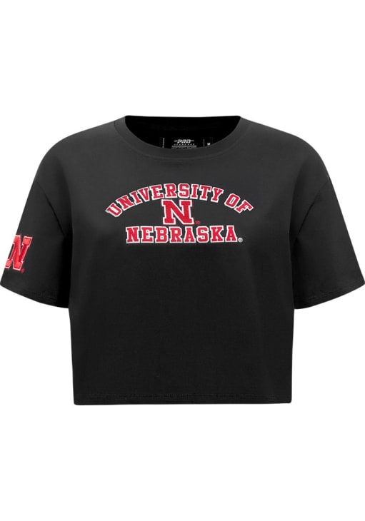 Pro Standard Nebraska Cornhuskers Womens Black Classic Short Sleeve T-Shirt