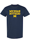 Main image for Michigan Wolverines Basic Block Boyfriend Short Sleeve T Shirt - Navy Blue