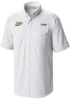 Main image for Mens Purdue Boilermakers White Columbia Heat Seal Low Drag Offshore Short Sleeve Dress Shirt