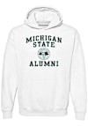Main image for Mens White Michigan State Spartans Arch Seal Alumni Hooded Sweatshirt