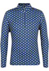 Main image for Mens Michigan Wolverines Navy Blue Turtleson Alumni Team Print Qtr Zip Pullover