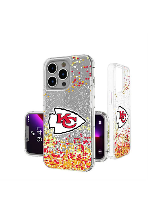 Kansas City Chiefs Confetti iPhone Glitter CLEAR Phone Cover