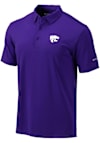 Main image for Mens K-State Wildcats Purple Columbia Heat Seal Omni Wick Drive Short Sleeve Polo Shirt