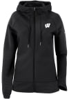 Main image for Womens Wisconsin Badgers Black Columbia Pack It Up Long Sleeve Full Zip Jacket