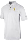 Main image for Mens Iowa Hawkeyes White Columbia Golf Drive Short Sleeve Polo Shirt