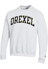 Main image for Mens Drexel Dragons White Champion Powerblend Crew Sweatshirt