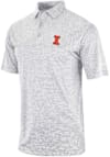 Main image for Mens Illinois Fighting Illini Grey Columbia Heat Seal Heading Out Short Sleeve Polo Shirt